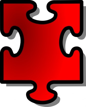 image clipart morceau puzzle rouge