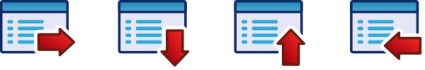ícone vermelho conjunto de clip-art