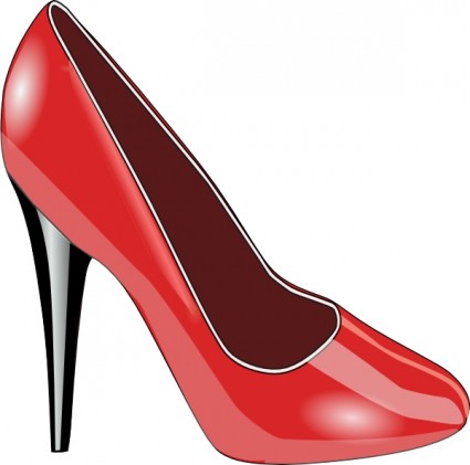 Rotes Lackleder Schuh ClipArt