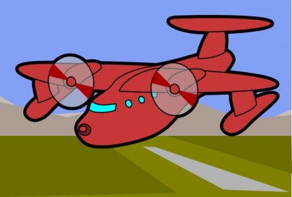 pesawat merah clip art