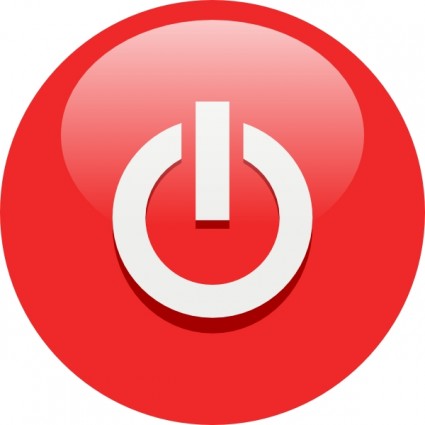 Red Power Button Clip Art