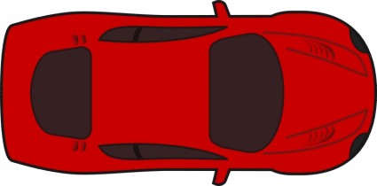 rojo vista superior del coche de carreras