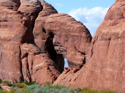 Parc national des arches des formations de roches rouge