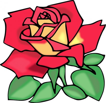 czerwona róża clipart