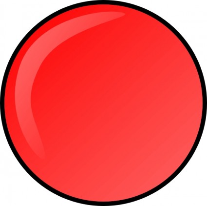 clip art de botón rojo redondo