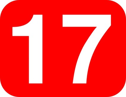 merah rounded rectangle dengan nomor clip art