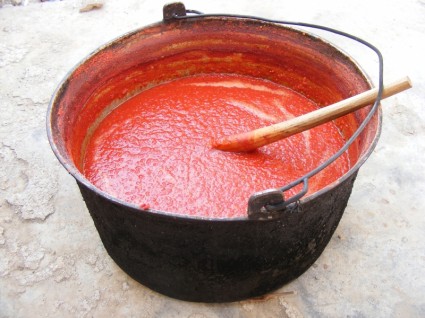 sopa de salsa roja