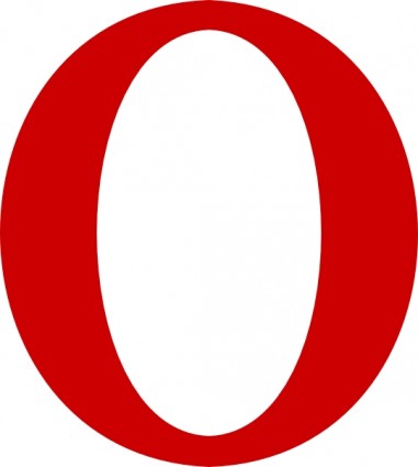 Red Serif O Letter Clip Art