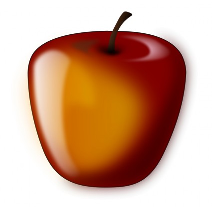 붉은 음영 처리 된 애플