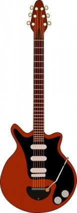 gitar khusus merah clip art