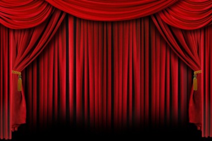 imagens de hd de cortina de palco vermelho