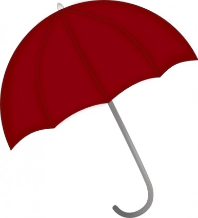 赤い傘のクリップアート
