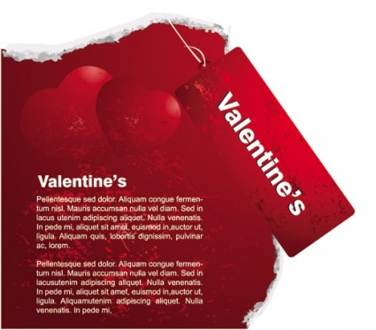 Красный Валентина день карты тег вектор