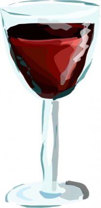 الزجاج والنبيذ الأحمر قصاصة فنية
