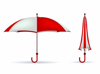 Redwhite Colored Umbrella