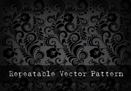 patrón repetible vector negro