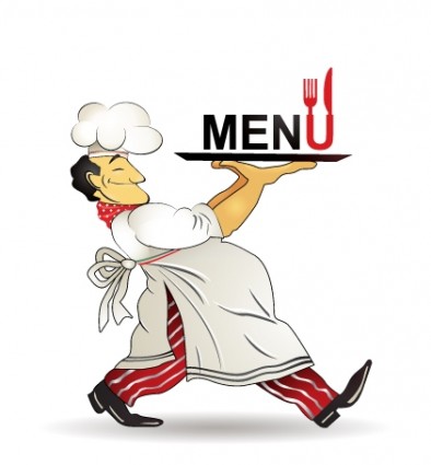 Restaurante menu chef padrão vector