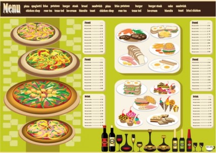 Restaurante menu projeto vector