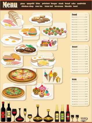 Restaurante menu projeto vector