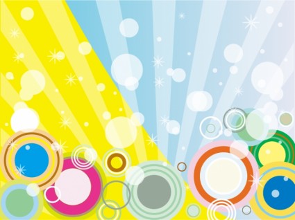 Retro Blue Yellow Vector Background