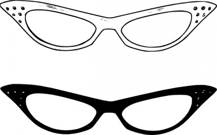 kacamata retro clip art