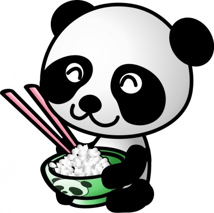 Beras Panda Vektor Clip Art Vektor Gratis Download Gratis