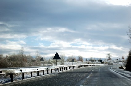 дорога шоссе облака