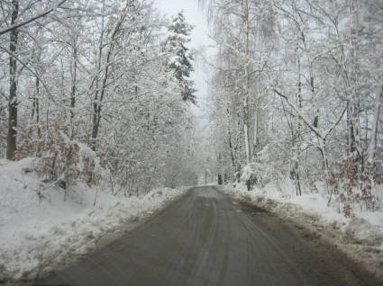 strada in inverno