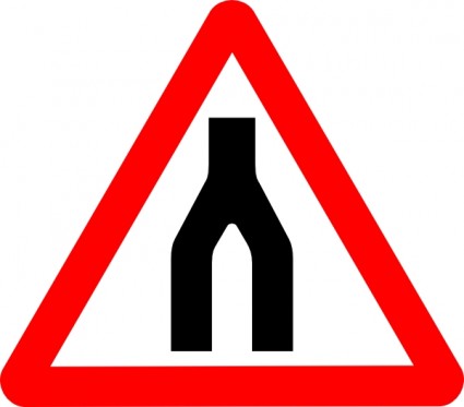Road Signs Road Split Merge Clip Art