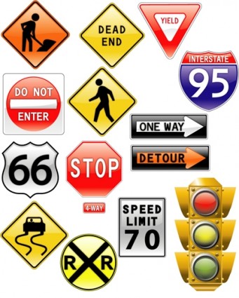 Road Signs Traffic Light