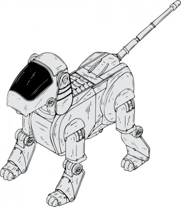 robot anjing clip art