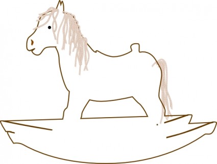 حصان هزاز مخطط قصاصة فنية