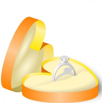 خاتم الزواج روكريكار في مربع قصاصة فنية