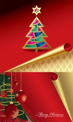 Roll Winkel des Vektors Weihnachtskarte