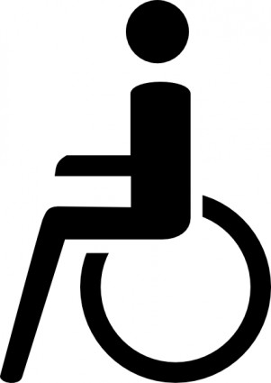 zusatzzeichen clip art de Rollstuhl aus
