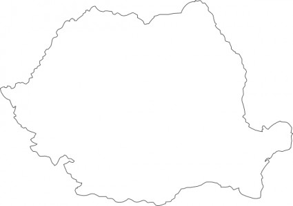 Rumania mapa contorno clip art