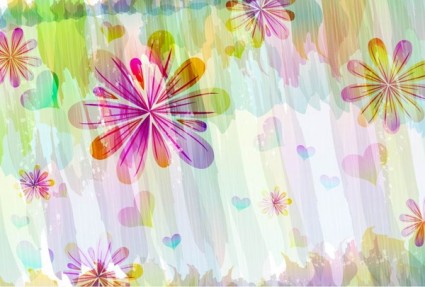 romântico padrão floral background vector design