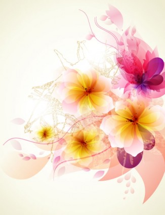 Romantic Flower Background Vector