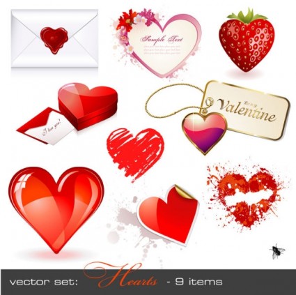 Romantic Heartshaped Vector