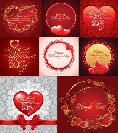 vettore carte amore romantico