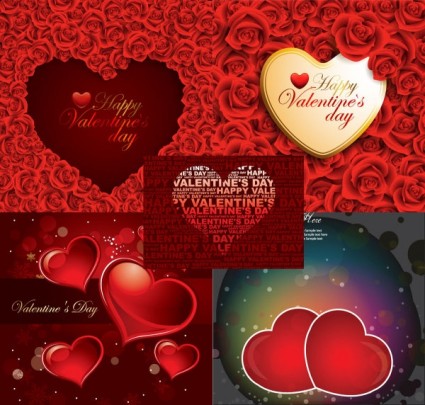 roses romantiques et heartshaped background vector