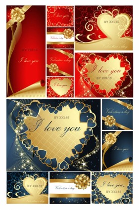 vector de tarjeta de felicitación de día de San Valentín romántico
