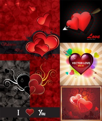 romantisches Valentine Day Grußkarte Vektor