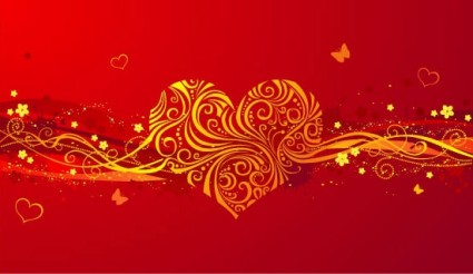 romantico San Valentino giorno heartshaped modello vector sfondo