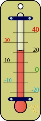 thermomètre de chambre avec celsius skala clipart