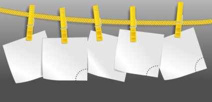 cuerda en el vector de papel en blanco