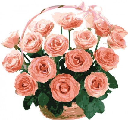 vettore bouquet rosa