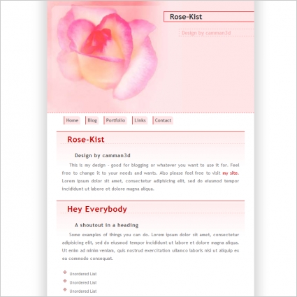 modèle de kist rose