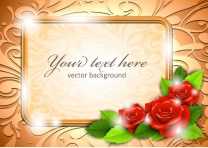 mawar perbatasan vektor
