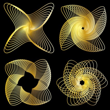 vettore di modello a spirale rotante